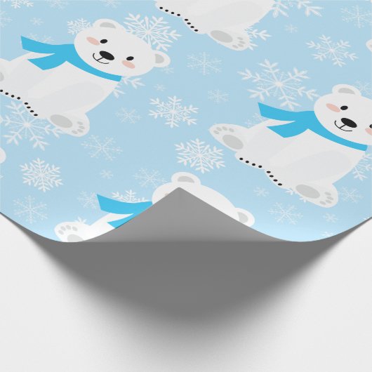 Papier Cadeau Bébé de Noël Bleu Bébé Bébé Bébé Bleu (Coin)