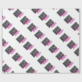 Papier Cadeau Bébé de patron, patron de fille (Plat)