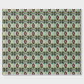 Papier Cadeau Bébé écureuils gris Noël (Plat)