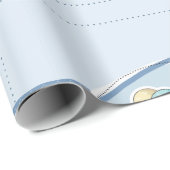 Papier Cadeau Bébé Eléphant mignon Faire-part (Coin rond)