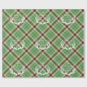 Papier Cadeau Bébé est froid dehors Script Vert Plaid Holiday (Plat)