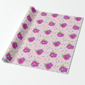 Papier Cadeau Bébé Fille Pieuvre Kawaii (Déroulé)