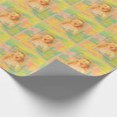 Papier Cadeau Bébé fille vintage aquarelle élégante mignonne (Coin)