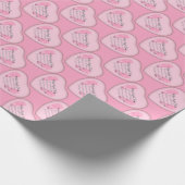 Papier Cadeau Bébé Filles naissance-empreinte Coeur (Coin)