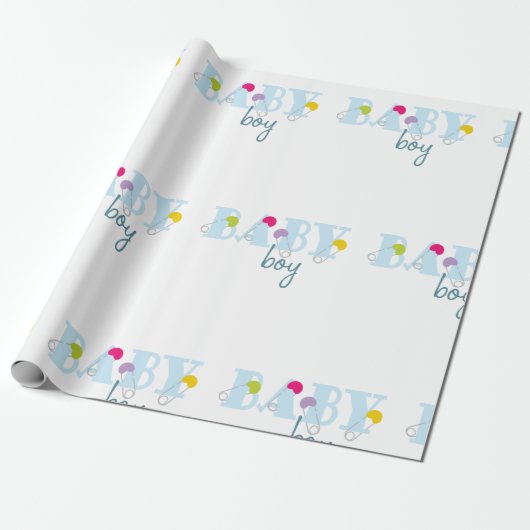 Papier Cadeau Bébé garçon (Déroulé)