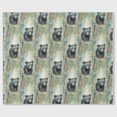 Papier Cadeau Bébé Garçon ours (Plat)