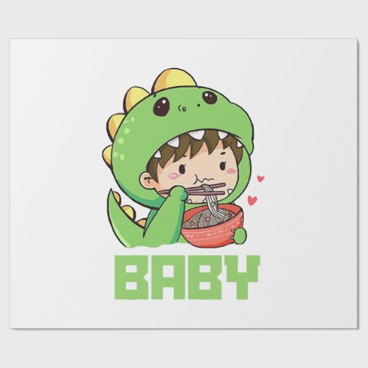 Papier Cadeau bébé godzilla (Plat)