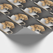 Papier Cadeau Bébé Golden Retriever dans un graphique de la coup (Coin)