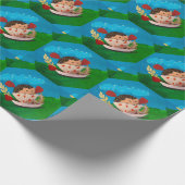 Papier Cadeau Bébé Hérisson (Coin)