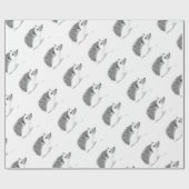 Papier Cadeau Bébé hérisson animal (Plat)