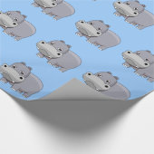 Papier Cadeau Bébé hippopotame mignon (Coin)