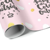 Papier Cadeau Bébé Il fait froid dehors (Coin rond)