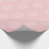 Papier Cadeau Bébé il fait froid dehors en quartz rose (Coin)