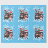 Papier Cadeau Bébé Il fait froid dehors Noël Français Chien T-- (Plat)