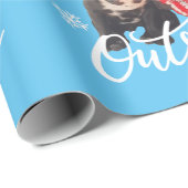 Papier Cadeau Bébé Il fait froid dehors Noël Français Chien T-- (Coin rond)