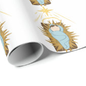 Papier Cadeau Bébé Jésus (Coin rond)