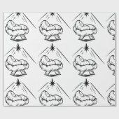 Papier Cadeau Bébé Jésus en papier enveloppant (Plat)
