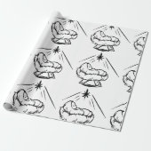 Papier Cadeau Bébé Jésus en papier enveloppant (Déroulé)