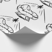 Papier Cadeau Bébé Jésus en papier enveloppant (Coin)