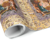 Papier Cadeau Bébé Jésus né pour sauver victorien (Coin rond)