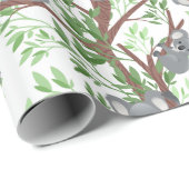 Papier Cadeau Bébé Koala (Coin rond)