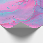 Papier Cadeau Bébé mélange de peinture pastel bleu et rose (Coin)