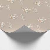 Papier Cadeau Bébé mignon Amour Script Lapin Rabbit Douche (Coin)