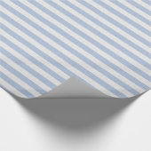 Papier Cadeau Bébé mignon bleu et blanc rayé (Coin)