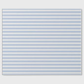 Papier Cadeau Bébé mignon bleu et blanc rayé (Plat)