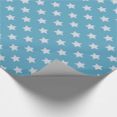 Papier Cadeau Bébé mignon bleu étoile gris clair Répéter Motif (Coin)