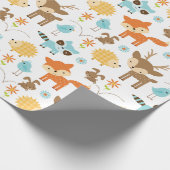Papier Cadeau Bébé mignon Bois Animaux Enveloppement Papier (Coin)