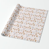 Papier Cadeau Bébé mignon Brown (Déroulé)