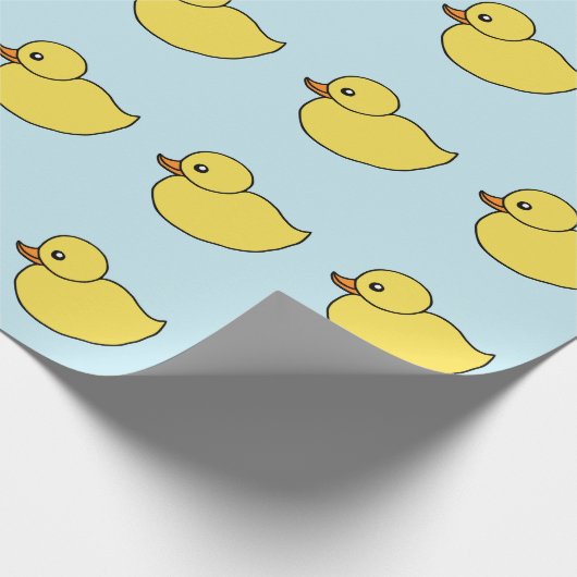 Papier Cadeau Bébé mignon Canards Jaunes Ducky Duckie Papier d'e (Coin)