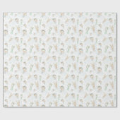 Papier Cadeau Bébé mignon des animaux de bois (Plat)