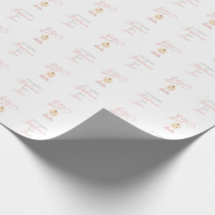 Papier Cadeau Bébé mignon et son baby shower mobile