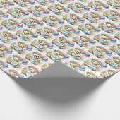 Papier Cadeau Bébé mignon filles accueil bébé (Coin)