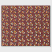 Papier Cadeau Bébé mignon Fox Motif Imprimer (Plat)