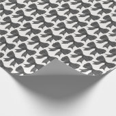 Papier Cadeau Bébé Noeud Noir ou Baby Shower, Fête d'Anniversair (Coin)