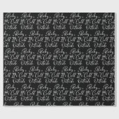 Papier Cadeau Bébé noir et blanc Il fait froid dehors Noël (Plat)