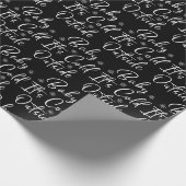 Papier Cadeau Bébé noir et blanc Il fait froid dehors Noël (Coin)