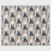 Papier Cadeau Bébé ours fille (Plat)