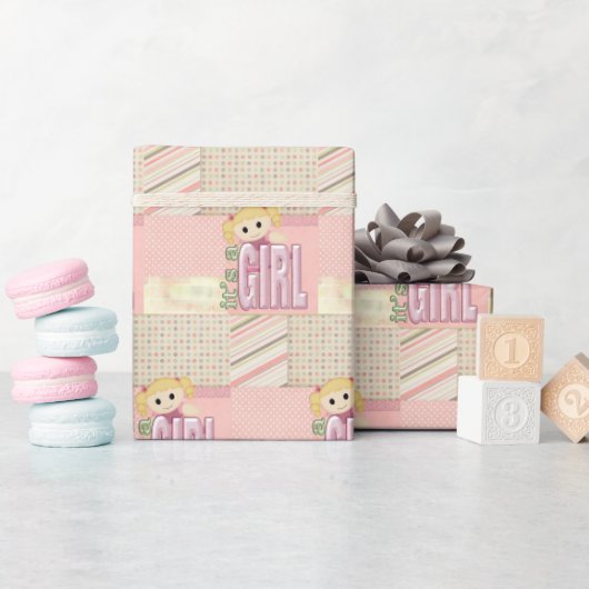 Papier Cadeau Bébé Poupée Patchwork Quilt (Baby Shower)