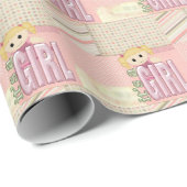 Papier Cadeau Bébé Poupée Patchwork Quilt (Coin rond)