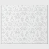 Papier Cadeau Bébé premier Noël mignonne Koala Illustration (Plat)