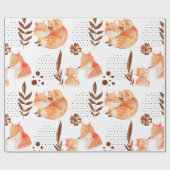 Papier Cadeau Bébé Renard (Plat)