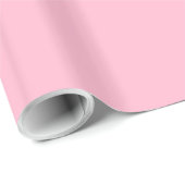 Papier Cadeau Bébé rose (couleur solide) (Coin rond)
