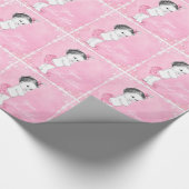 Papier Cadeau Bébé rose doux Papier d'enveloppement de douche po (Coin)