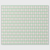 Papier Cadeau Bébé rose et vert St Patrick's Day Petit Jacquard (Plat)