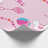 Papier Cadeau Bébé rose fille (Coin)