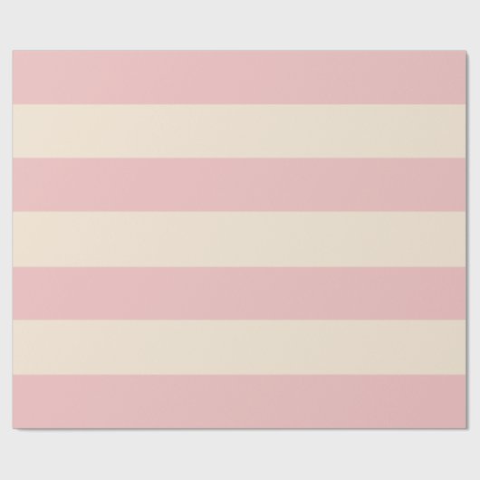 Papier Cadeau Bébé rose rayures (Plat)